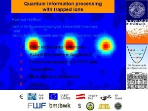 Quantum information processing with trapped ions Hartmut Hffner