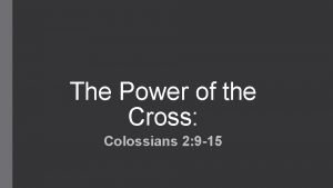 Colossians 2:9-15