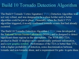 Tornado vortex signature