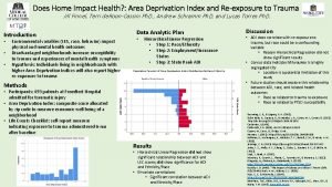 Does Home Impact Health Area Deprivation Index and