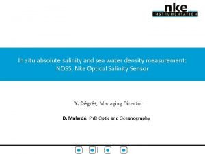Water density sensors