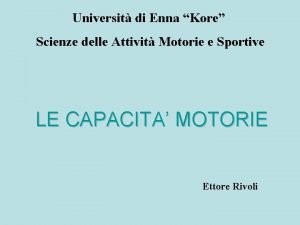 Kore enna scienze motorie