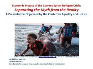 Economic Impact of the Current Syrian Refugee Crisis