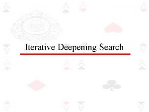 Iterative deepening search