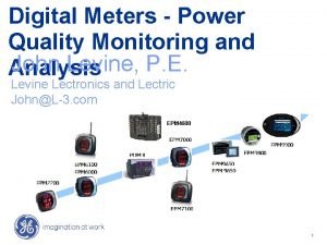 Digital Meters Power Quality Monitoring and John Levine