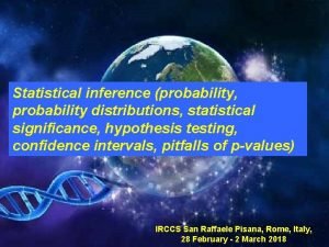 Statistical inference probability probability distributions statistical significance hypothesis