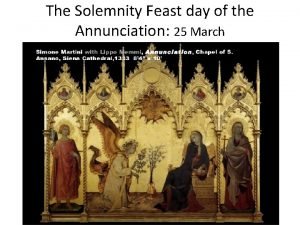 The annunciation feast day