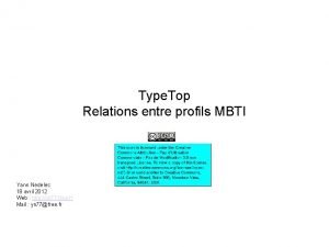 Relation mbti