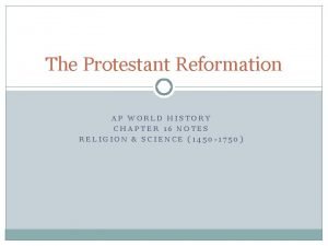 Protestant reformation ap world history