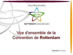 Vue densemble de la Convention de Rotterdam Convention
