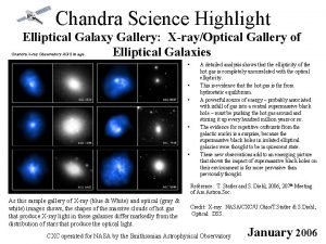 Chandra Science Highlight Elliptical Galaxy Gallery XrayOptical Gallery