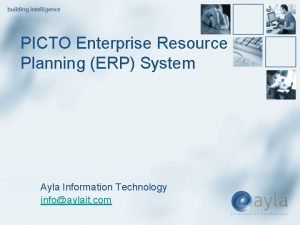 PICTO Enterprise Resource Planning ERP System Ayla Information