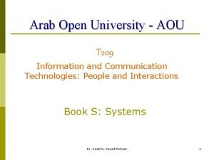 Arab Open University AOU T 209 Information and