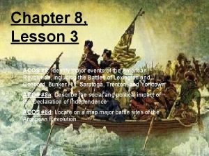 Chapter 8 Lesson 3 ACOS 8 Identify major