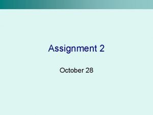 Assignment 2 october
