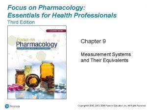 Focus on Pharmacology Essentials for Health Professionals Third