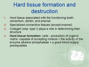 Hard tissue formation