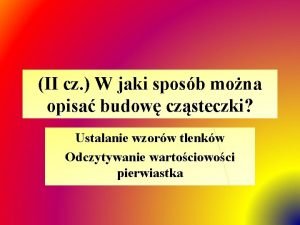 Ustalanie wzorów sumarycznych