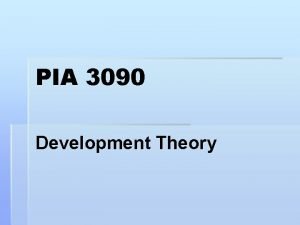 PIA 3090 Development Theory Reports I Literary Map