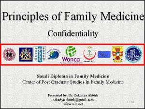 Principles of Family Medicine Confidentiality Saudi Diploma in