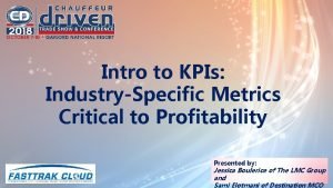 Intro to KPIs IndustrySpecific Metrics Critical to Profitability