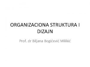 Matricni model organizacione strukture