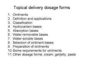 Topical dosage and delivery