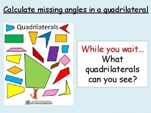 Missing angle in a quadrilateral