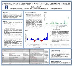 Determining Trends in Seed Dispersal A Pilot Study