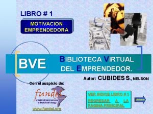 LIBRO 1 MOTIVACION EMPRENDEDORA BVE BIBLIOTECA VIRTUAL DEL