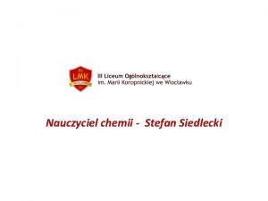 Nauczyciel chemii Stefan Siedlecki Oznaczanie stenia kwasu solnego