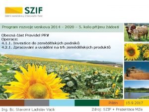Program rozvoje venkova 2014 2020 5 kolo pjmu