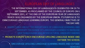 International day of languages