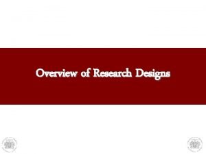 Marketing research designs