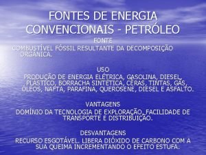 Fonte de energia petróleo