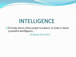 Multifactor theory of intelligence slideshare