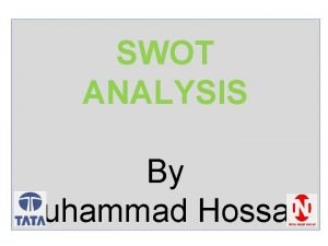 Scope of swot analysis