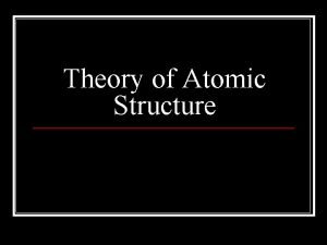 Theory of Atomic Structure Greeks Democritus Leucippus n