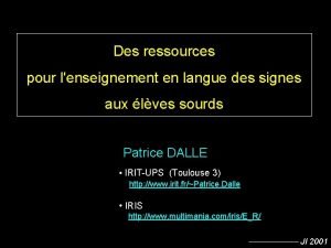 Des ressources pour lenseignement en langue des signes