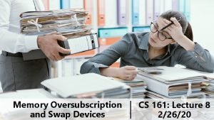 Memory Oversubscription and Swap Devices CS 161 Lecture