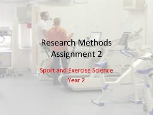 Research methods in exercise science