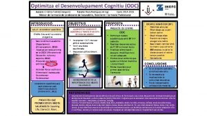 Optimitza el Desenvolupament Cognitiu ODC Autora Cristina Teixid