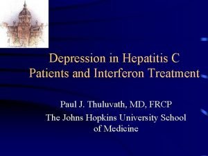 Depression in Hepatitis C Patients and Interferon Treatment