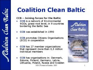 Coalition Clean Baltic For protection of the Baltic