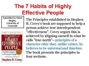 The 7 Habits of Highly Effective People Submitted