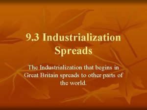 Whats the definition of industrialization Whats the definition of industrialization
