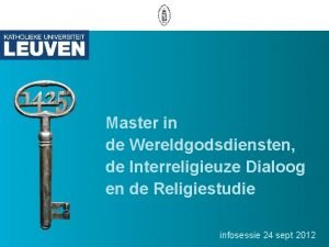 Master in de Wereldgodsdiensten de Interreligieuze Dialoog en