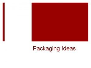 Bow tie packaging ideas