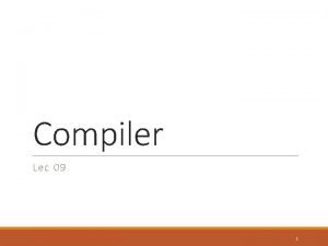 Compiler Lec 09 1 Book Compilers Principles Techniques