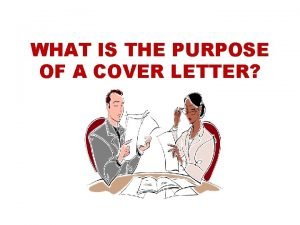 Whats in a cover letter